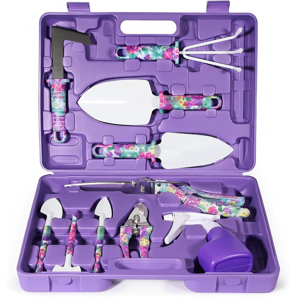 Gardening Tools Women - 10-Piece Gardening Tools Set with Floral-Print