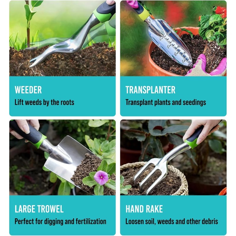 9 Pcs Ergonomic Garden Tool Se - огляд і ціна Gardening Hand Tools Yard