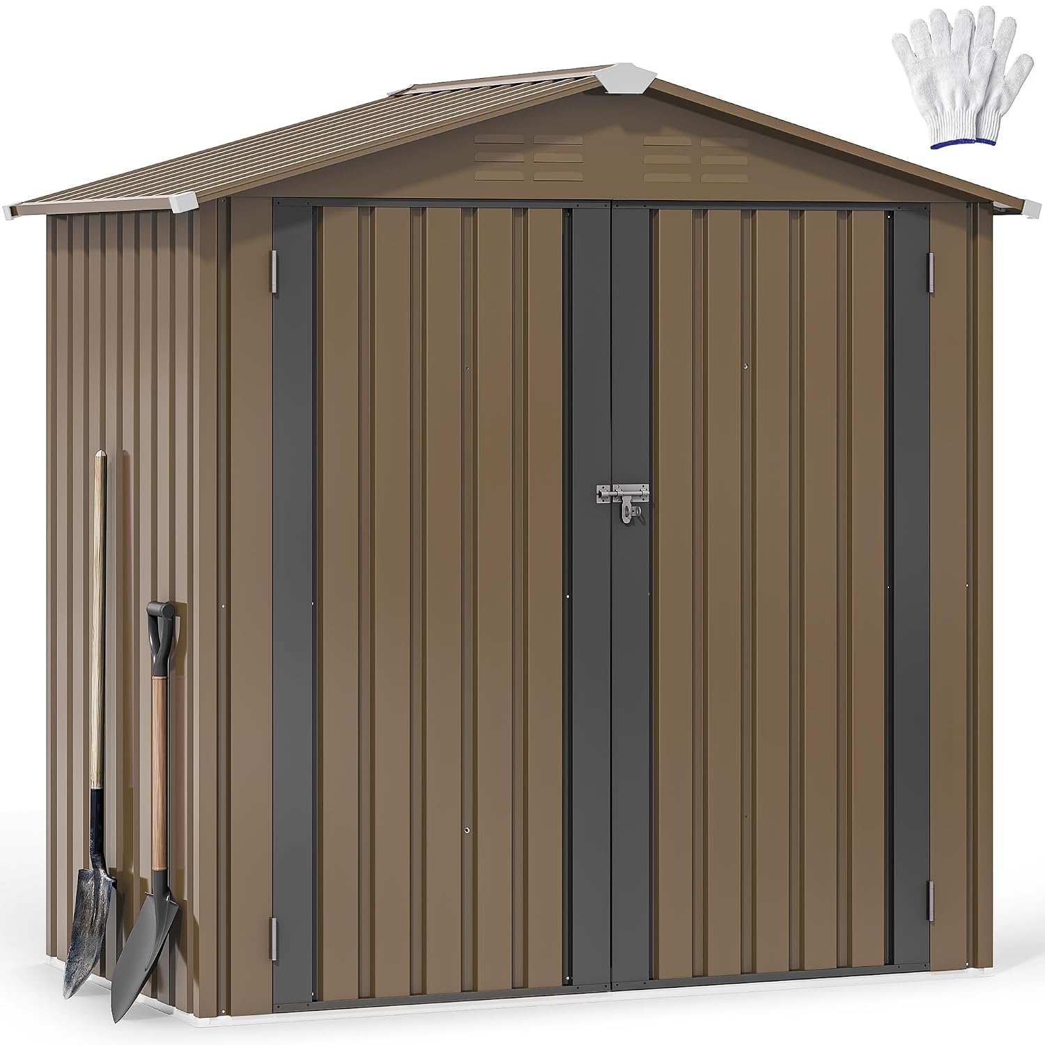 6x4ft Metal Outdoor Storage Sh - огляд і ціна Gardening Tools Set