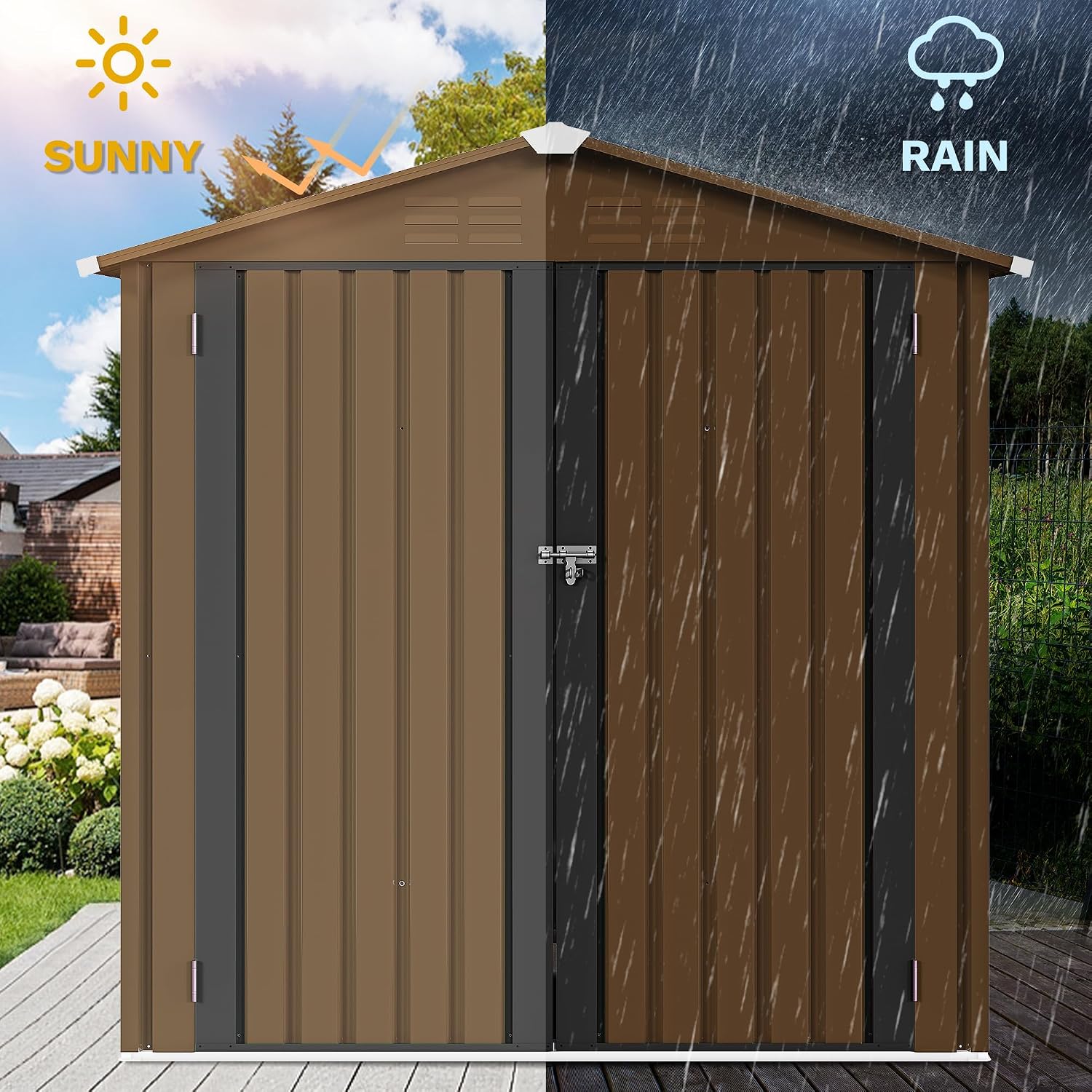6x4ft Metal Outdoor Storage Sh - огляд і ціна Gardening Tools Set