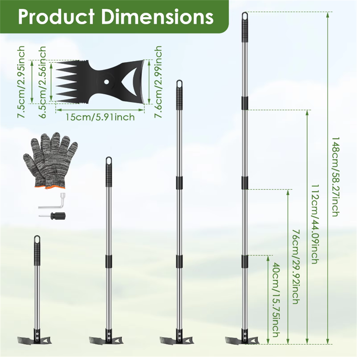 Dual Purpose Hoe Weeding Shove - огляд і ціна Gardening Tools Hoe
