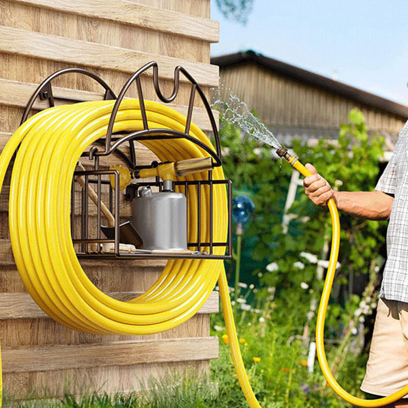 Wall Mount Garden Hose Holder  - огляд і ціна Gardening Tools Hoe
