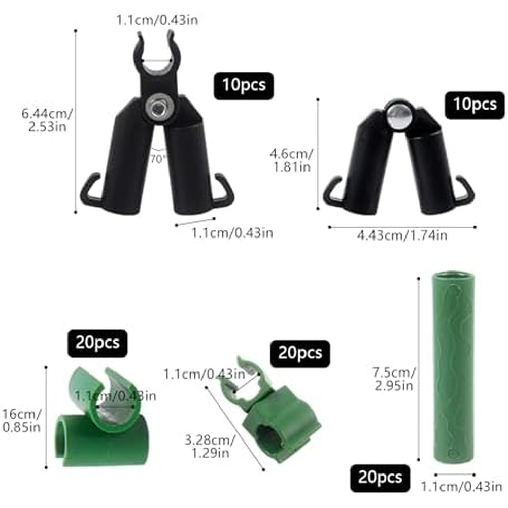 80pcs 11mm Garden Trellis Conn - огляд і ціна Gardening Tools Set